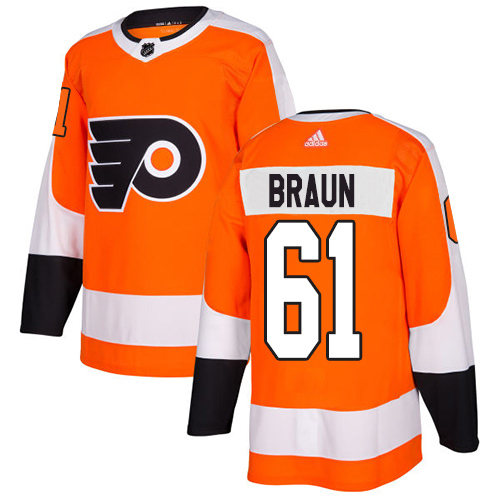 Cheap Adidas Philadelphia Flyers 61 Justin Braun Orange Home Authentic Stitched Youth NHL Jersey